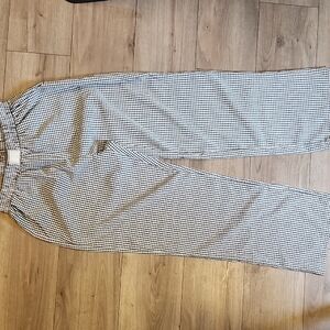 Womens Black & White Micro-Check Lounge Pants